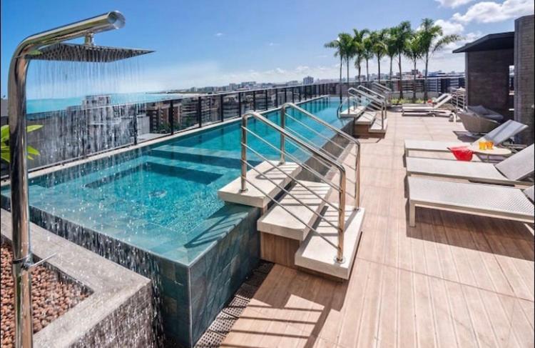 Apto Time - Vista Mar Em Ponta Verde Maceio Apartman Kültér fotó