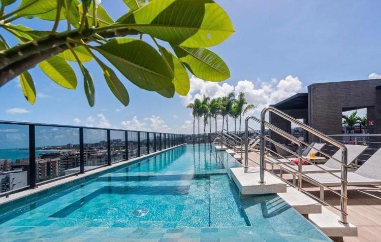 Apto Time - Vista Mar Em Ponta Verde Maceio Apartman Kültér fotó